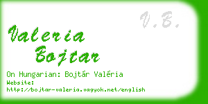 valeria bojtar business card