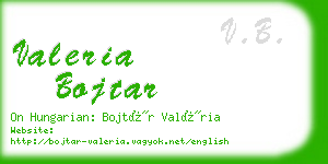 valeria bojtar business card